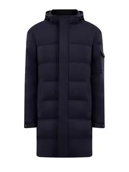 Пуховик из стеганого влагозащитного нейлона со съемным капюшоном