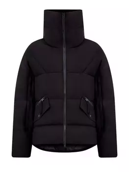 Пуховик из ветрозащитного материала GORE-TEX с высоким воротом