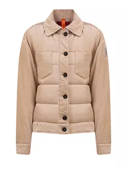 Пуховик Patience из стеганого нейлона и вельвета с отложным воротом