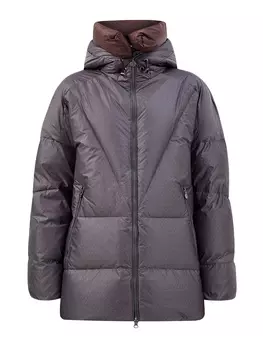 Пуховик в стиле oversize с отстегивающимся шалевым воротом