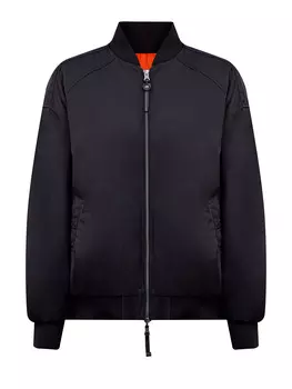 Пуховый бомбер 2 в 1 из хлопкового твила и глянцевого нейлона