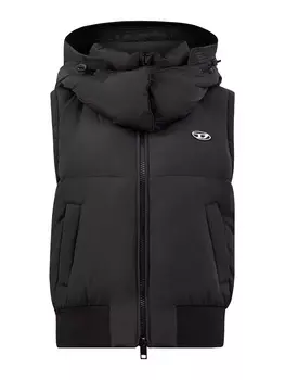 Пуховый жилет с нашивкой Oval D и съемным капюшоном