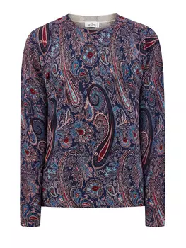 Пуловер из мягкой шерсти с принтом пейсли