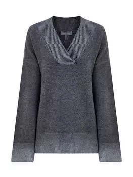 Пуловер свободного кроя из кашемира с металлизированным напылением