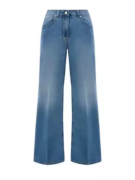 Расклешенные джинсы из окрашенного вручную денима