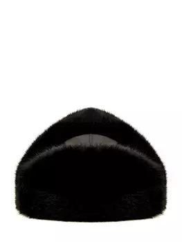 Регулируемая шапка с отделкой из эко-меха и вышитым логотипом