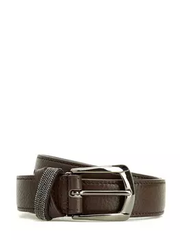 Ремень из крупнозернистой телячьей кожи с цепочками Punto Luce