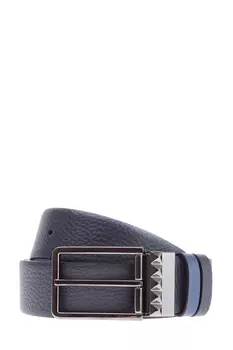 Ремень из крупнозернистой телячьей кожи с литой отделкой