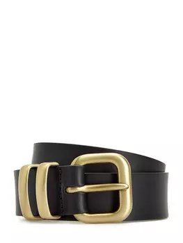 Ремень из мягкой наппы с металлическими фиксаторами и пряжкой