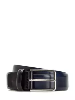 Ремень из окрашенной вручную гладкой кожи с патиной