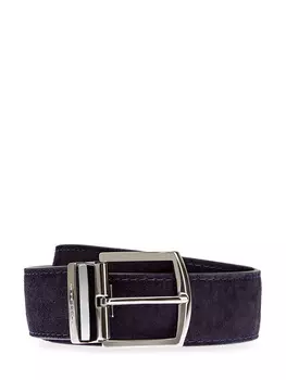 Ремень из замши с литой гравированной пряжкой
