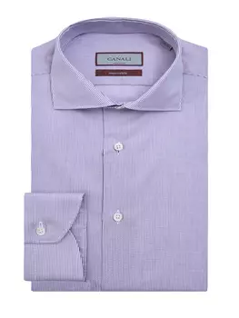 Рубашка из гладкого хлопка Impeccabile с микро-принтом