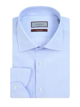 Рубашка из гладкого поплина Impeccabile в пунктирную полоску