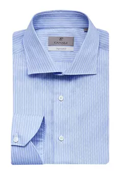 Рубашка из хлопка Impeccabile с принтом в полоску