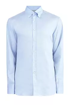 Рубашка из хлопкового поплина с воротником Баттен-даун