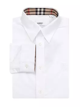 Рубашка из хлопкового поплина с воротом и манжетами в клетку Vintage Check