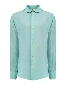 Рубашка из окрашенного вручную льна с вышивкой Saint Barth