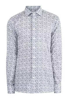 Рубашка приталенного кроя из хлопка с принтом пейсли