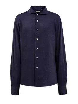 Рубашка Slim Fit из плотной хлопковой саржи