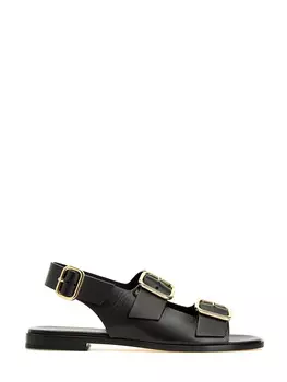 Сандалии из гладкой кожи с пряжками и регулируемыми ремешками