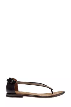 Сандалии на низком ходу с ремешками ручной работы и вышивкой Мониль