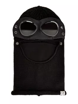 Шапка-балаклава из шерсти эластичной вязки с линзами Goggles