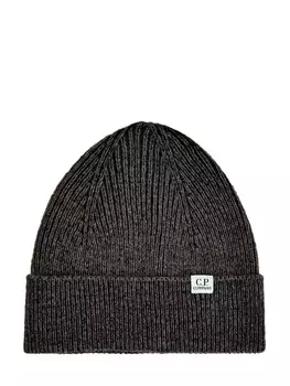 Шапка-бини из смесовой шерстяной пряжи Vanis с патчем