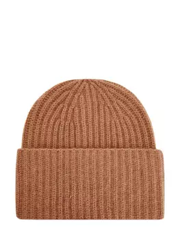 Шапка фактурной вязки из кашемира с пайетками