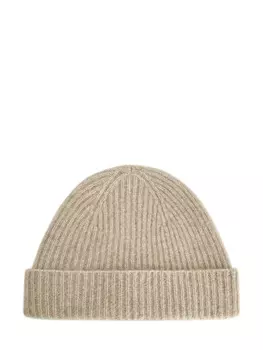 Шапка из кашемировой и шелковой пряжи с отворотом