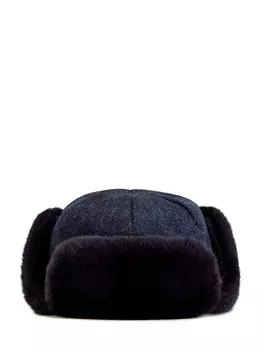 Шапка-трансформер из плотной шерсти и эко-меха