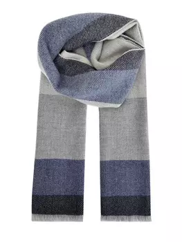 Шарф из шерстяного и кашемирового твила в клетку