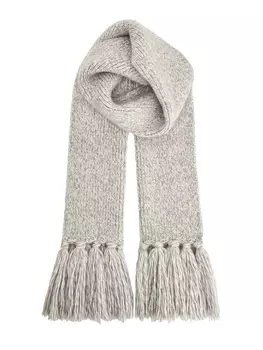 Шарф из шерстяной и кашемировой пряжи с мерцающей нитью ламе