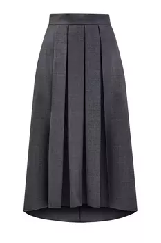 Шерстяная юбка-миди асимметричного кроя