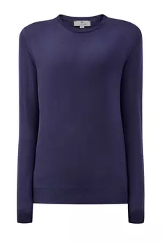 Шерстяной однотонный джемпер