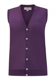 Шерстяной жилет с пуговицами из перламутра