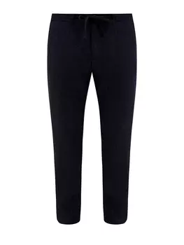Шерстяные брюки в стиле casual с поясом на кулиске