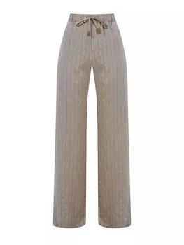 Широкие брюки Julianne из парфюмированного поплина с кулиской