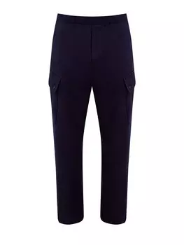 Широкие брюки-карго из хлопка с регулируемыми завязками