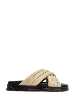 Шлепанцы из мягкой кожи с ювелирными цепочками