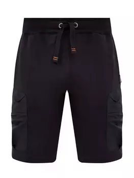 Шорты из эластичного хлопкового флиса и нейлона с карманами-карго