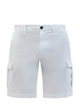 Шорты из эластичного хлопкового габардина с карманами-карго