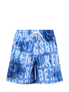 Шорты из дышащего хлопка с принтом Water Map