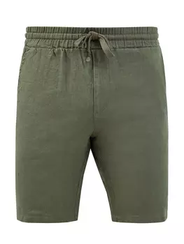 Шорты из дышащей льняной ткани с вышитым логотипом