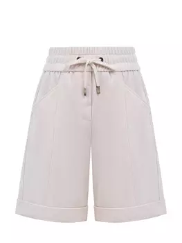 Шорты из джерси с широким эластичным поясом на кулиске