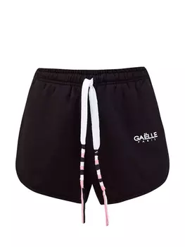 Шорты из хлопкового футера с логотипом и трехцветной кулиской