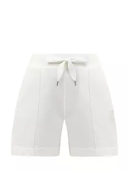 Шорты из мягкого хлопка и вискозы с нашивкой PJS в тон