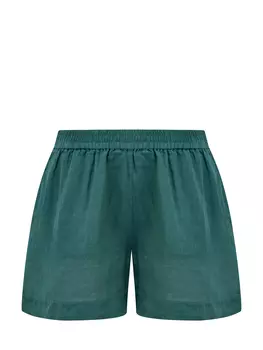 Шорты из натуральной ткани рами с эластичным поясом