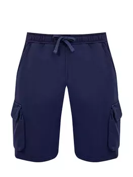 Шорты-карго из хлопка с кулиской и фирменной нашивкой