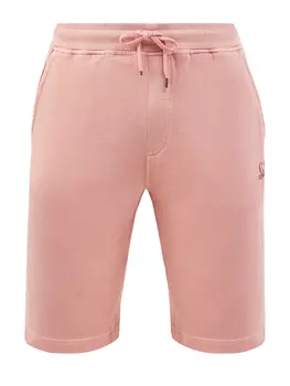 Шорты в спортивном стиле с вышитым логотипом