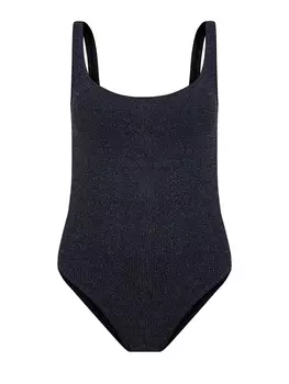 Слитный купальник из фактурной ткани с мерцающей нитью ламе